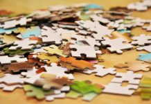 Happy slow, quiet, dull New Year puzzle pieces