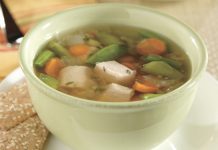 Chicken and Quinoa Soup A bowl of Chicken and Quinoa Soup.