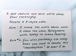 Too many cooks in the kitchen Kym Seabolt recipe card