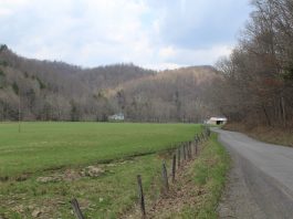 A rural road in West Virginia.