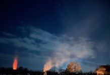 Fruit farmers assess damage from warm early spring, late freeze Fires lit in a snow-covered peach orchard.