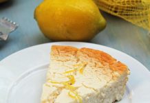Crustless Lemon-Honey Cheesecake
