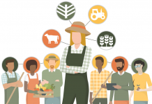 Knowing who knows: Beginning farmers need a strong network An illustration of multiple farmers.