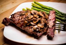 Grilled Steak with Mushrooms