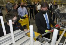 First Solar breaks ground on new Ohio solar panel plant labor secretary tours factory