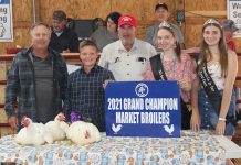 2021 Belmont County Fair sale Grand Champion Broilers