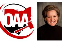 Huelsman, 2022 Ohio Auctioneers Association president, focused on moving forward An image of the Ohio Auctioneers Association logo and Karen Huelsman.