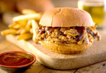 Barbecue Pulled Chicken Sandwich