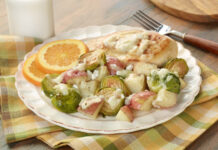 Roasted Brussels Sprouts, Potatoes and Chicken