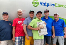 At the old ball game with Pat Kehoe and friends