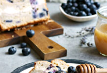 Blueberry Bread with Cream Cheese