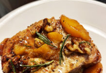 Peach and Walnut Pork Chops