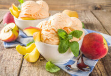 Homemade Peach Ice Cream