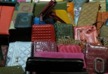 Pocketbooks and rain bonnets purses and wallets