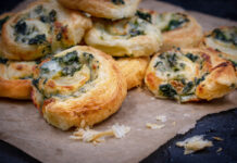 Spinach feta pinwheels