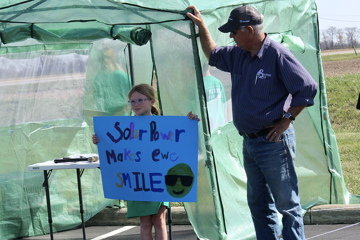 Lucy Moser and her grandfather, Gary Moser