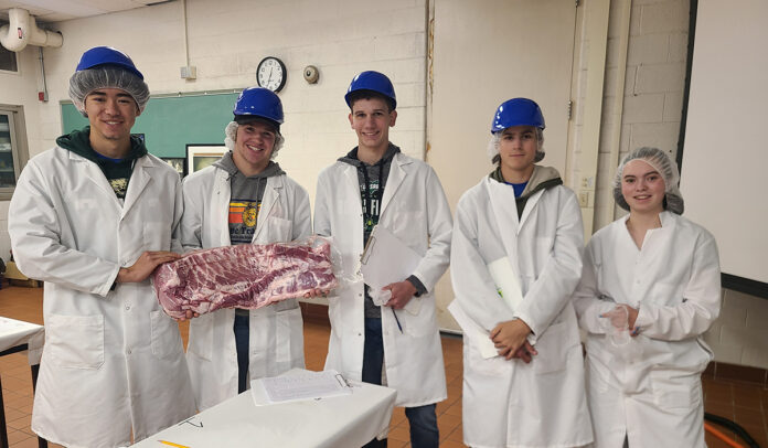 Zane Trace FFA Meats Evaluation team