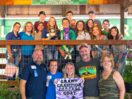Lake County 4-H’ers sell goat for friend at basic training Lake County Grand Champion Carcass Goat