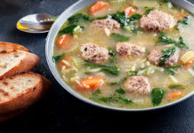 Wedding Soup A bowl of wedding soup