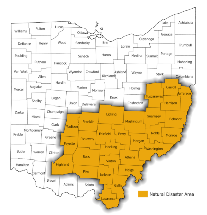 Drought Disaster Map with AOI Shadow