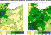 Considerations for delayed planting weather maps