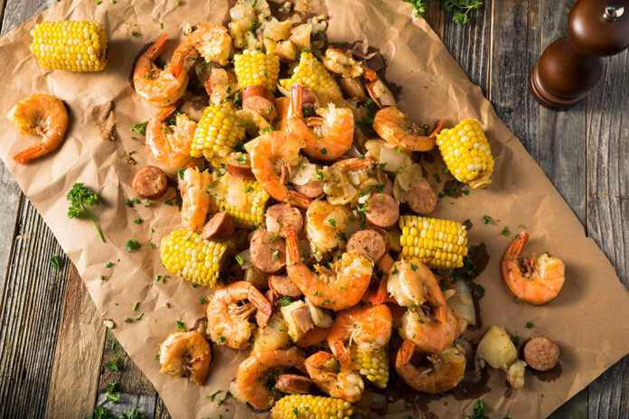 Homemade Traditional Cajun Shrimp Boil