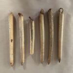 On the frontier, tallow candles were expensive to make and used sparingly mold-made tallow candle