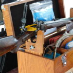 Ringing steel and a cloud of gun powder sharps rifle