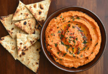 Homemade Red Pepper Hummus