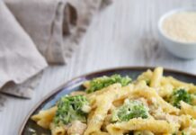 Parmesan Chicken And Broccoli Pasta