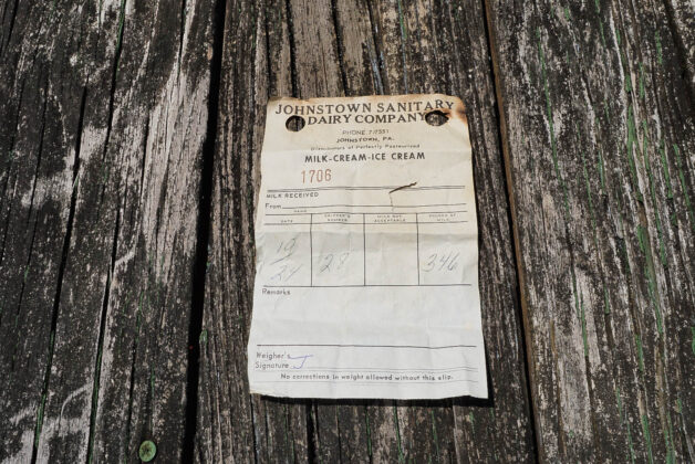 Johnstown Sanitary Dairy ticket