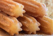 Ginger Churros with Caramel Apples