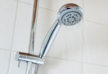 Into hot water shower head