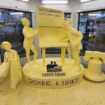 The 2026 Pennsylvania Farm Show Butter Sculpture celebrates Founding Fathers