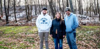 Greene County residents debate proposal to put data center on former coal mine Tannar, Kimberly and Tom Barton stand in their backyard in Alicia, Pennsylvania on Dec. 7, 2025. The former Robena Coal Mine site is further up the hill.