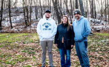 Greene County residents debate proposal to put data center on former coal mine Tannar, Kimberly and Tom Barton stand in their backyard in Alicia, Pennsylvania on Dec. 7, 2025. The former Robena Coal Mine site is further up the hill.