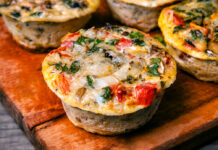 Spinach and Pepper Breakfast Cups