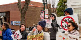 Residents protest data centers in Washington County, Pa.