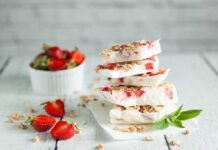 Frozen Strawberry-Pretzel Yogurt Bark