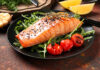Baked Salmon with Mustard Herb Crust