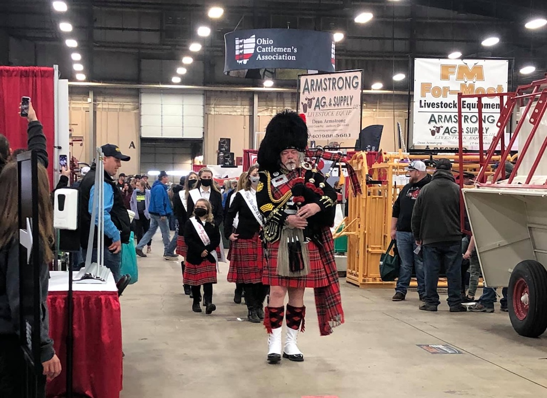 ‘Never seen anything like it:’ Why a bagpiper marches through the Ohio Beef Expo