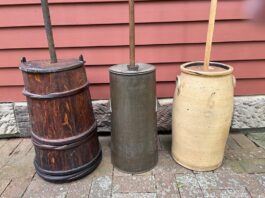 Variety of butter churns attempted to make a very arduous task easier