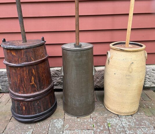 Variety of butter churns attempted to make a very arduous task easier