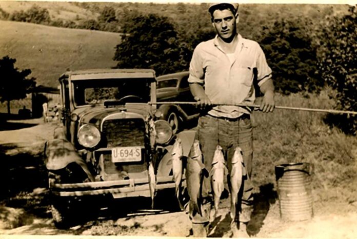 Dad with carp and model TRGB