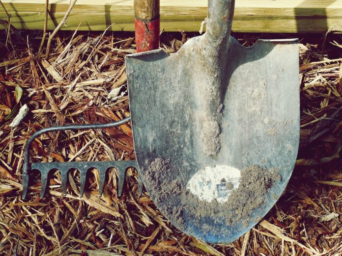 shovel mulch