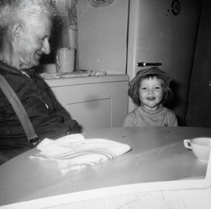Judie and great-grandpa Charlie
