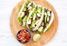 Lime Avocado and Beef Wrap