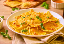 Pumpkin Ravioli and Sage Toss