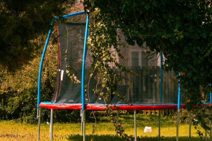 childhood trampoline children play